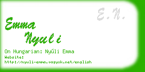 emma nyuli business card