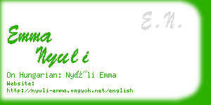 emma nyuli business card